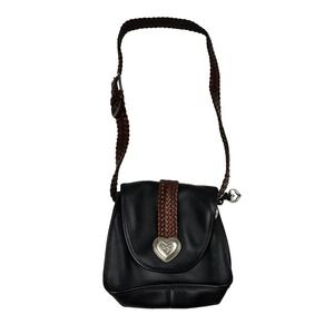 Brighton Shoulder Bag Womens Braided Leather‎ Heart Concho Western Purse Handbag
